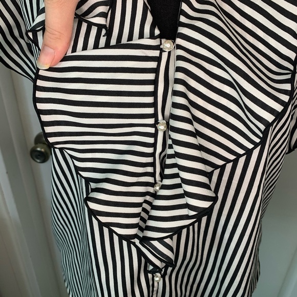 Karl Lagerfeld Striped Top SZ S - Picture 4 of 11